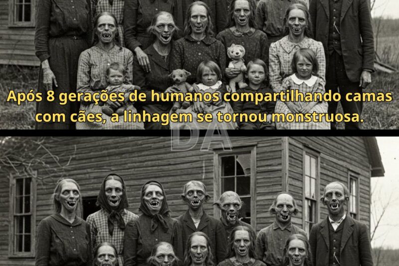 Após 8 gerações de humanos compartilhando camas com cães, a linhagem se tornou monstruosa.