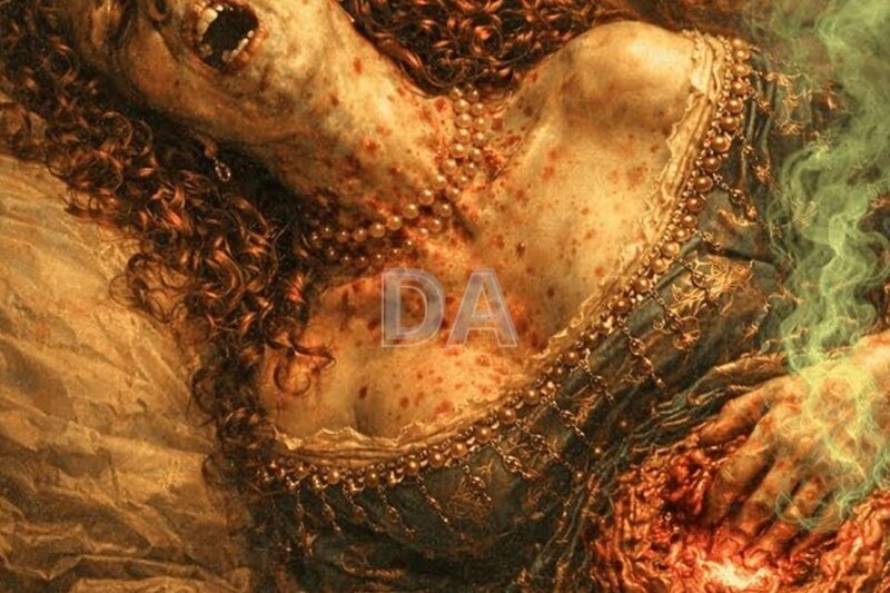 A princesa Medici “infectada”, cujo corpo começou a apodrecer à medida que a sífilis se espalhava.