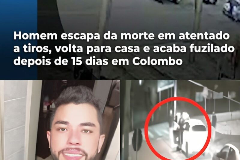Homem escapa da morte em atentado a tiros, volta para casa e acaba fuzilado depois de 15 dias em Colombo